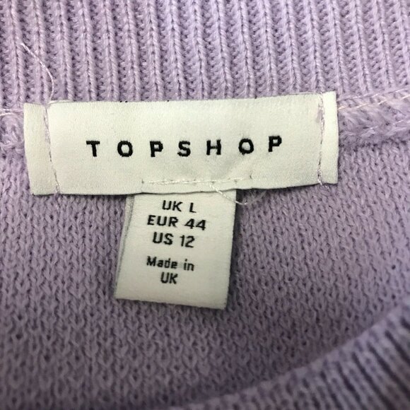 Top Shop Womens Dolman Balloon Sleeve Pullover Knit lilac Purple Sweater Size 12 - Picture 5 of 9